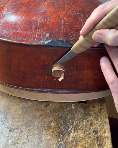 A repair job: the end pin hole was worn out and I didn’t have a large size end pin.